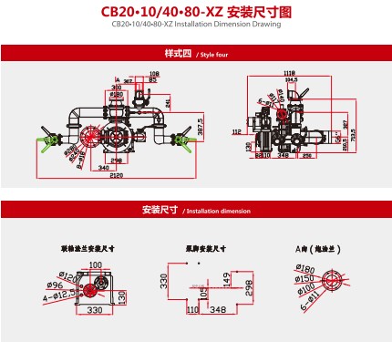 CB20��10/40��80-XZ܇(ch��)�������ð��b�ߴ�D